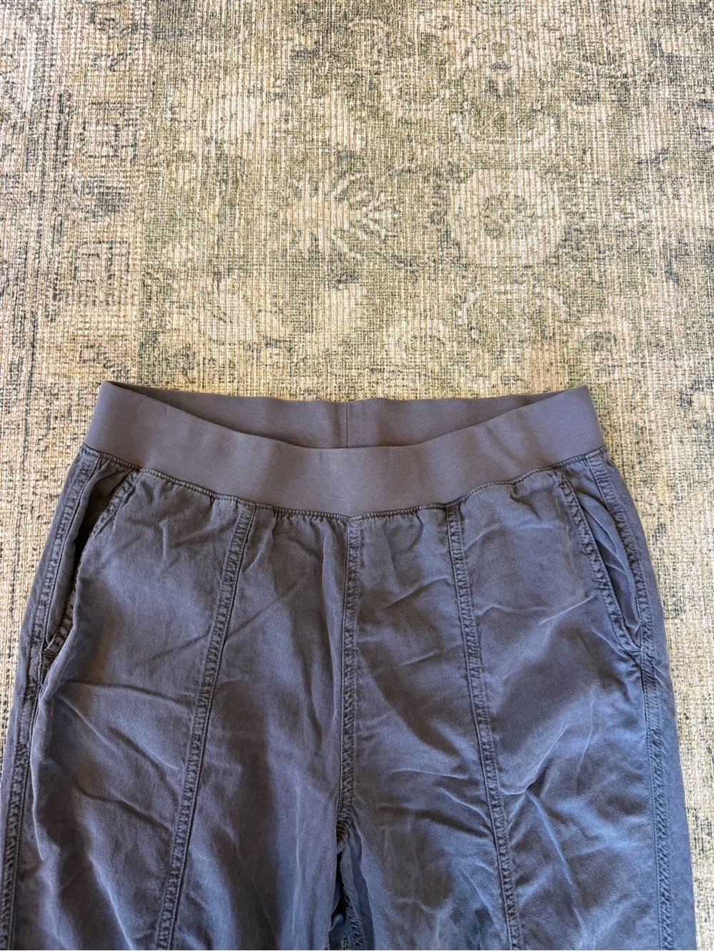 Faherty Arlie Pant Charcoal Gray Size Medium Organic Cotton Blend Lightweight - Picture 4 of 9